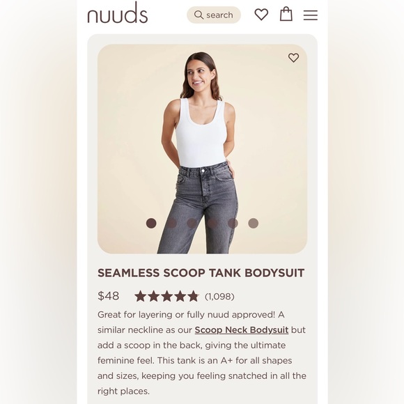 *last chance!!* nuuds | Women’s white scoop neck bodysuit - Picture 3 of 16